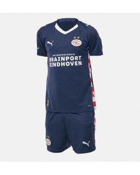 Billige Fotballdrakt PSV Eindhoven Replika Bortedraktsett Barn 2025-26 Kortermet (med bukser)